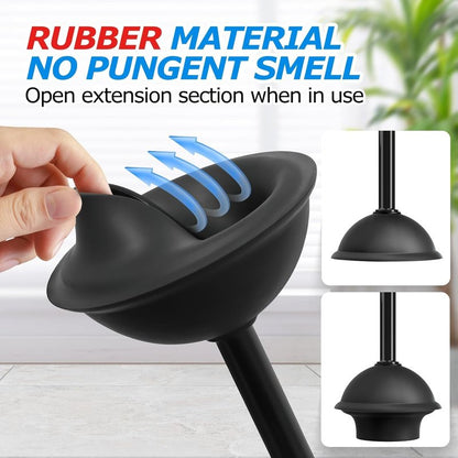 FORASTO 3 in 1 Toilet Brush and Plunger Set,Toilet Bowl Brush Plunger Set,Toilet Brush Plunger Combo,Cleaning Brush,Cleaning Supplies, Crevice Cleaning Brush, Bathroom Cleaning Tools