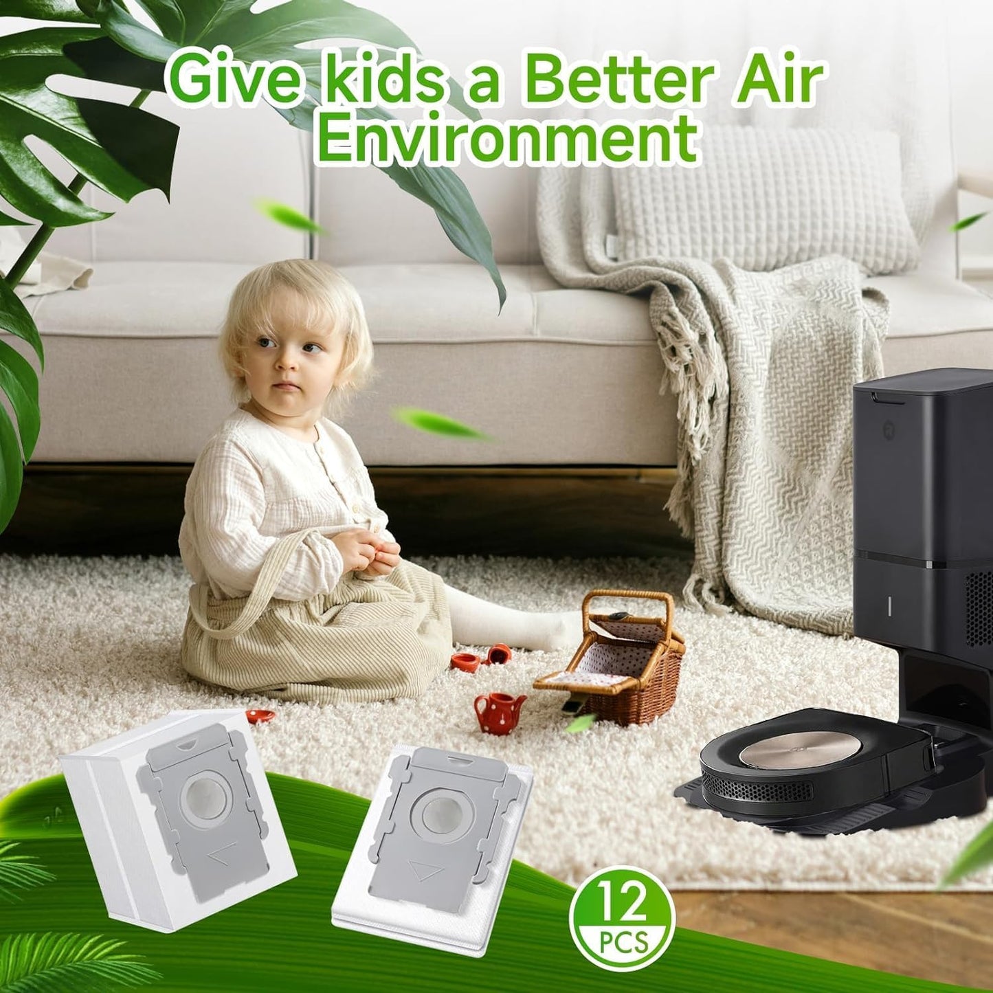 VBN 20 Pack Replacement Roomba Vacuum Bags, Compatible with iRobot Roomba i7, i7+, i3, i3+, i1+, i4, i6, i8, j7, j9+
