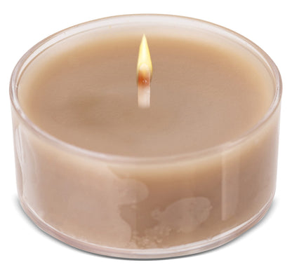 HYOOLA Scented Tealight Candles - Clear Cup - Roasted Almonds Tealight Candles Scented - 6 Hour Burn Time - 15 Pack - European Made