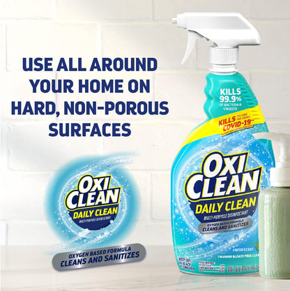 OxiClean Daily Clean Multi-Purpose Disinfectant - Powerful 30 oz Spray | Pack of 2