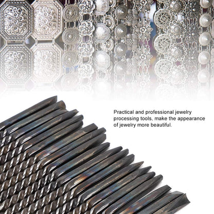 Professional Metal Chisel for Jewelry, Jewelry Anvil Chisel Tools for Metal Engraving & Carving, Hammer Jewelry Processing Tools for Jewelry Carving Jewelry Processing Jewelry Making Engrave Tool Kit