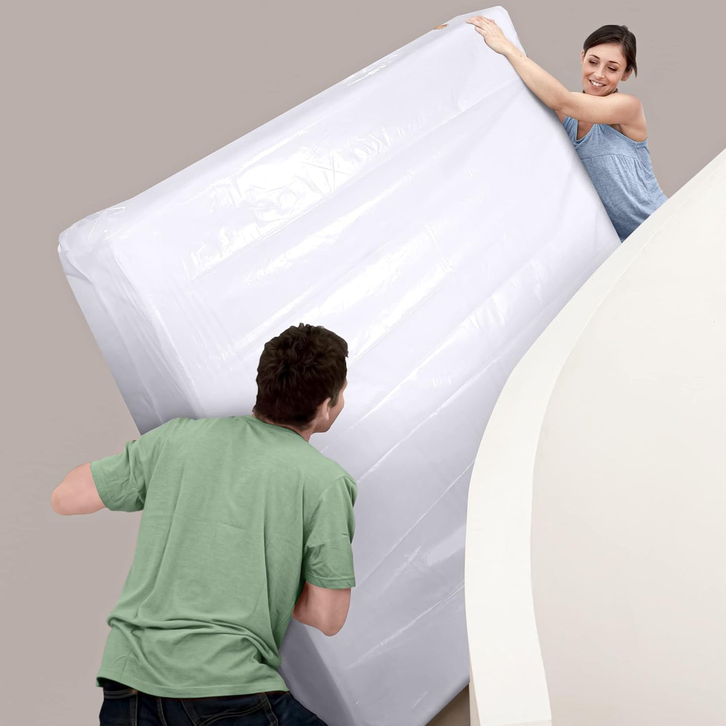 Utopia Home Twin Size Mattress Cover - Heavy Duty 4 Mil Plastic Encasement for Moving Up to 14 Inches