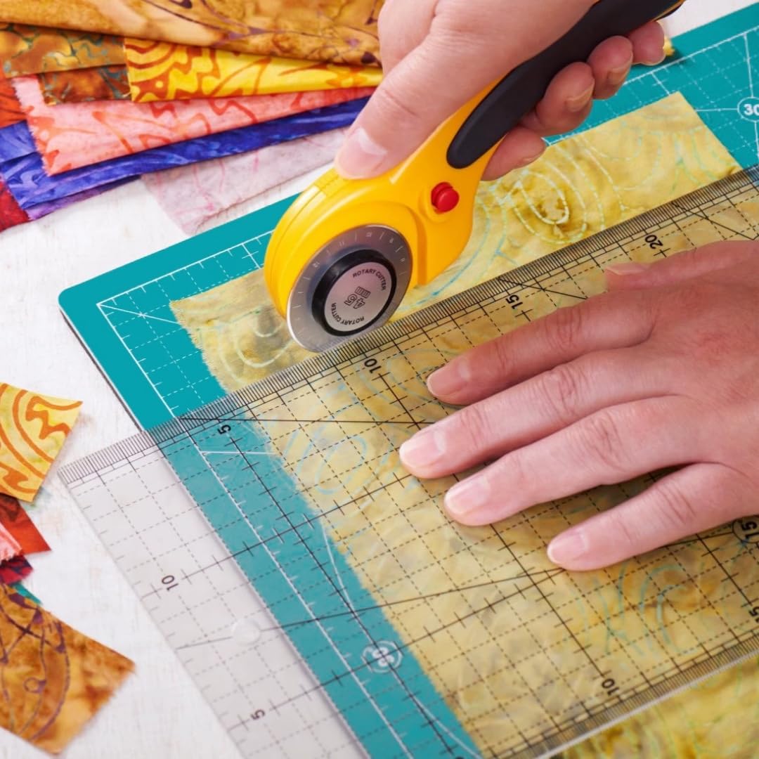 AMASEWART 18"x24" Self Healing Cutting Mat, Sewing Mat for Crafts, Double Sided 5-Ply Table Cutting Board for Fabric Quilting Leather Modeling Hobby Project, Turquoise