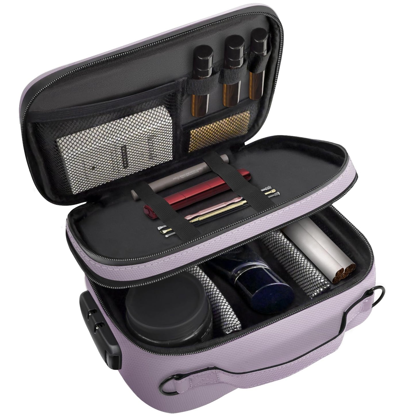 BALEINE Large Storage Bag with Combination Lock, Water-resistant Travel Organization Case (Lilac)