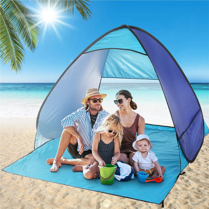 HYUIO Pop Up Tents Automatic Instant Pop Up Beach Tent Lightweight Outdoor Beach Shade Sun Shelter Tent Canopy Cabana with Carry Bag Adult Pop Up Tent