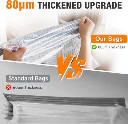 Skiennix Space Saver Vacuum Storage Bags - Portable Electric Pump Included | 15 Combo Set for Clothing & Blankets