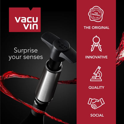 Vacu Vin Champagne Cooler – Stainless Steel Active Bottle Chiller – Includes Removable Cooling Sleeve – Keeps Champagne Cold for Hours – Stylish & Reusable Ice-Free Tabletop Cooler