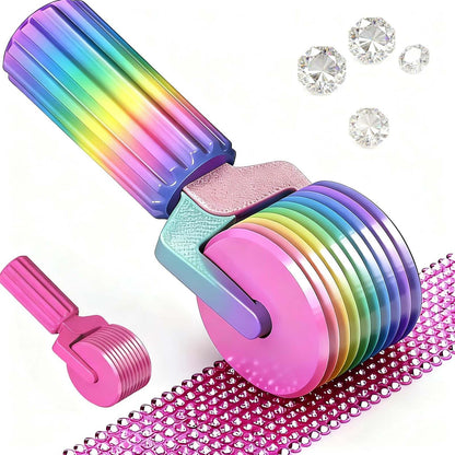 Upgraded Diamond Painting Roller Tool & Straightener, Detachable Diamond Art Roller for Smooth Pressing, 5D Gem Art Accessories and Crafting Supplies for Canvas Flattening, Candy Colors