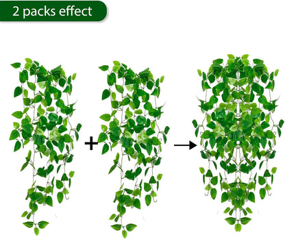Freyalife Fake Hanging Plants for Room Decor, Artificial Ivy vines Greenery Leaves Garlands for Home Aesthetic living