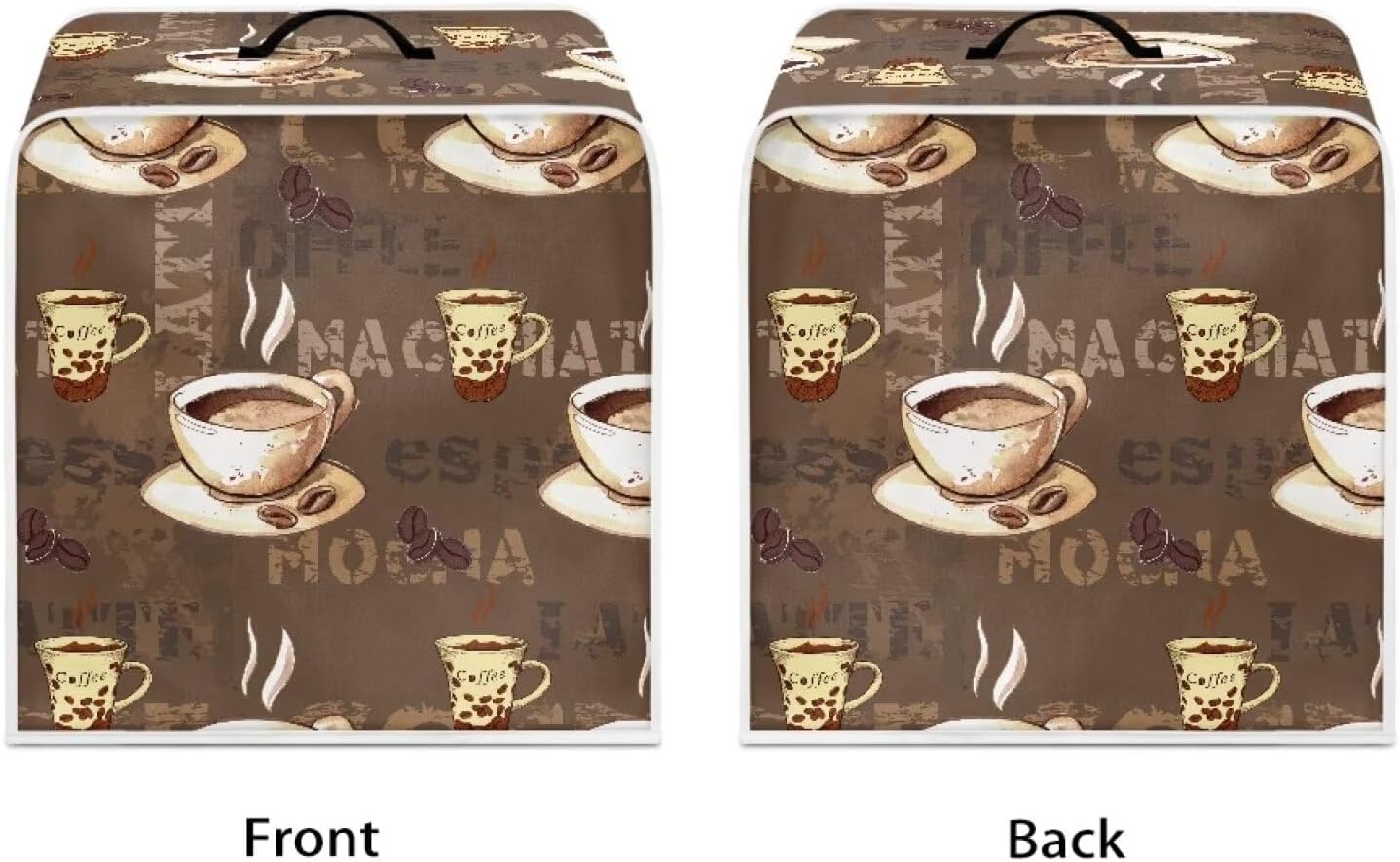 Coffee Maker Dust Cover Monstera, Foldable Washable Coffee Machine Cover with Top Handle, Protective Covers Home