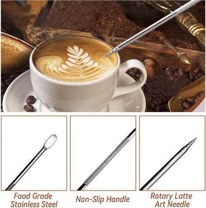 22 PCS Coffee Tamper Set, Espresso Accessories Barista Kit with 51mm Espresso Tamper, WDT Tool, Frothing Pitcher & More