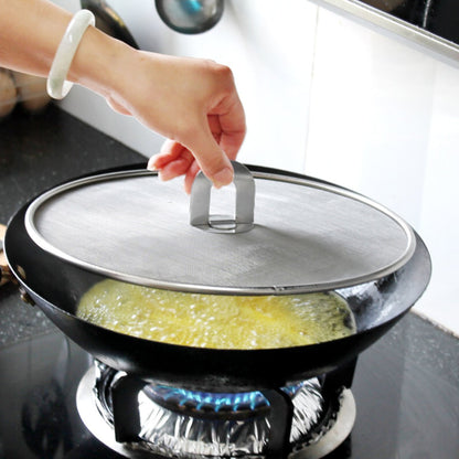 Antallcky 3 Pack Grease Splatter Screen for Frying Pan with Fold Flat Knob-Grease Splatter Guard Shield-No Cooking Oil Mess–No Burns–Ultra Fine Mesh Lids-Rust Free Stainless Steel- 9.8,11.5,13 Inch