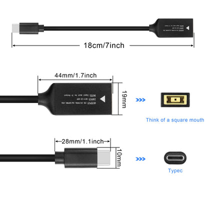 GINTOOYUN PD65W DC5525 to USB-C Charging Cable DC5.5mmx2.5mm Round Female to Type-C Charger Power Adapter Cable for Laptops,Mobile Phones,Tablets, Rechargeables,etc(7Inch)