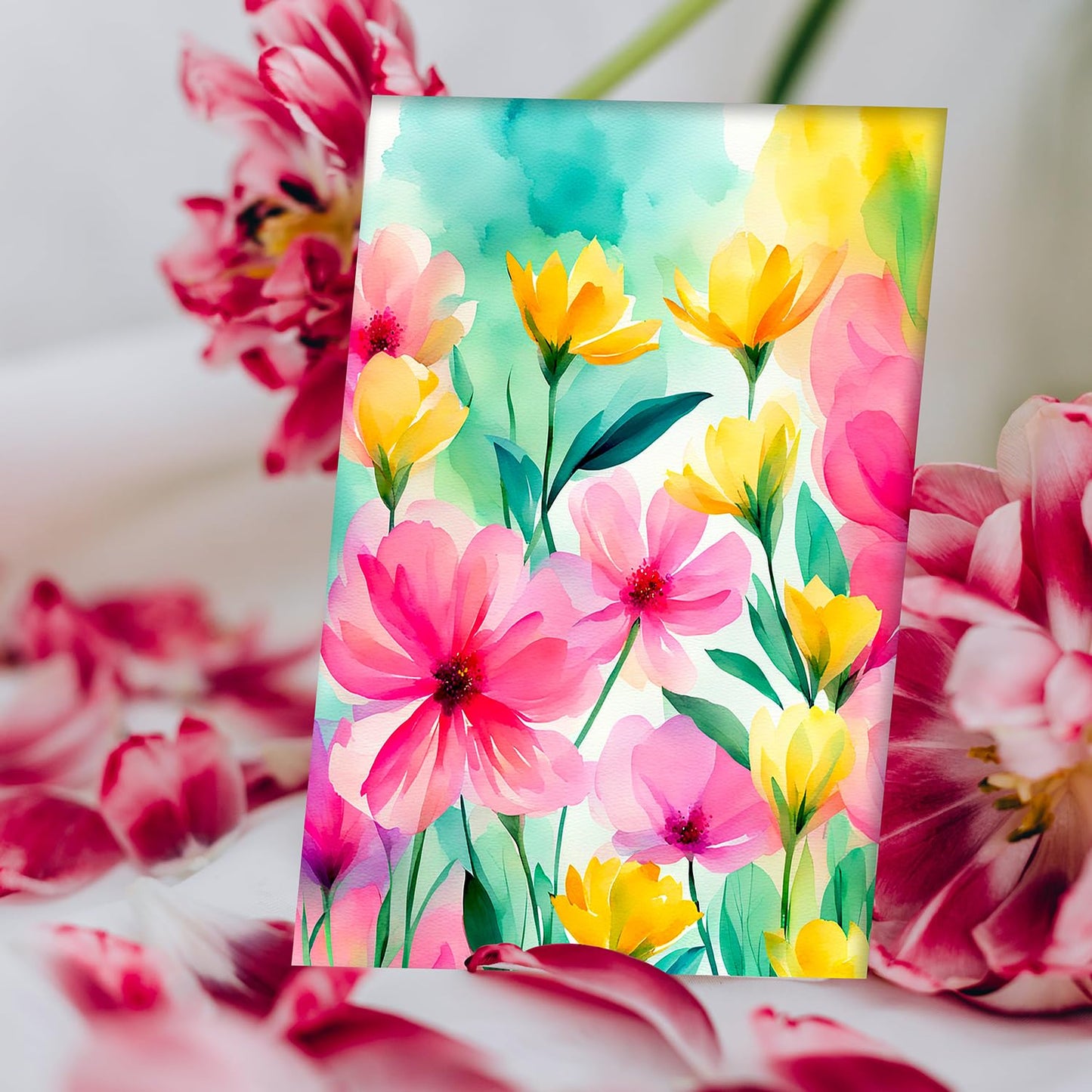 PARTH iMPEX 36 Floral Blank Note Cards With Envelopes - 4 x 6 inch All Occasion Greeting Cards, Watercolor Flowers Sympathy Thank You Notecards and Sealing Stickers