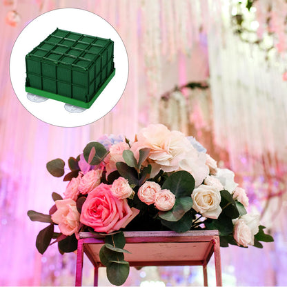 Boao 2 Pieces Floral Foam Cage Rectangle Flower Cage Holders with Floral Foam Flower Arrangement Supplies for Fresh Flowers Wedding Decorations 4.3 x 4.3 x 3.5 Inch