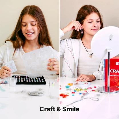 ESAM Group 300 Piece UV Resin Jewelry Making Kit for Kids, Teens & Beginners – Complete Starter Set with UV Lamp, 6 Silicone Molds, 48 Glitter Jars, Pigments, Dried Flowers & Tools