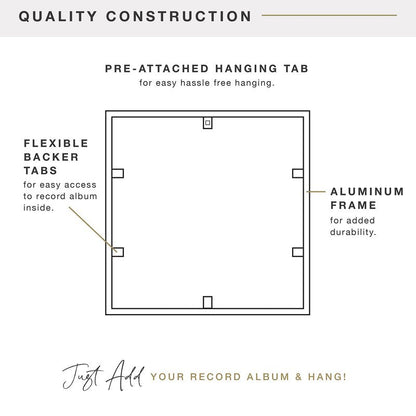 MCS Gallery Aluminum 12.5x12.5 Inch Album Cover Frame (6pk), Black (65506)