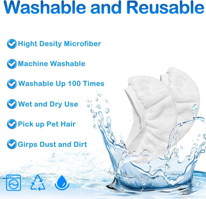 4 Pack Steam Cleaner Accessories for Most Handheld Steam Cleaner - Microfiber Cloths Cover Compatible with Bissell