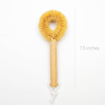 Tawashi Kitchen Scrub Brush with Handle for Dish, Pan, Pot, Strainer, Sink, and Vegetables (Normal)