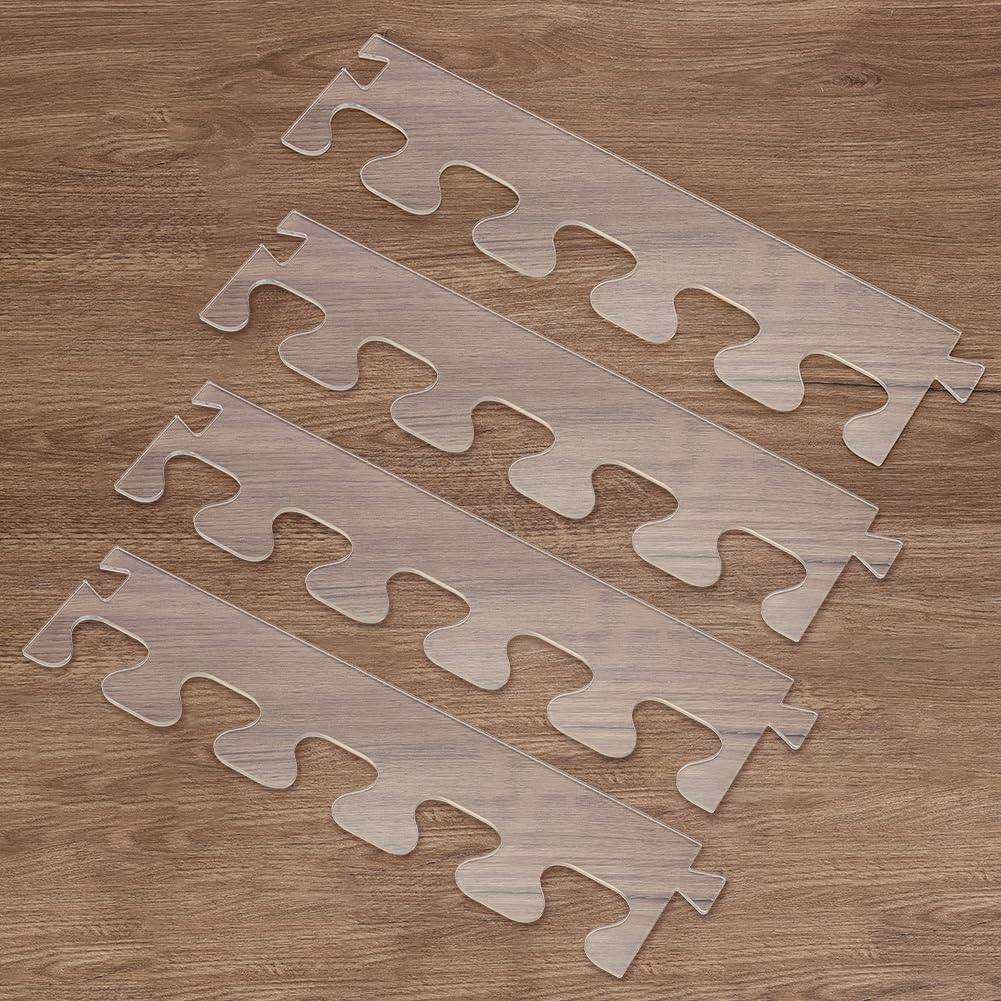 INFUNLY 4pcs Dovetail Stitch Router Template 3.54"×15.75" Acrylic Router Template Pitch Dovetail Template Router Tray Clear Cutting Board Stencils Angled Curvy Stencils Guide Tools for Woodworking