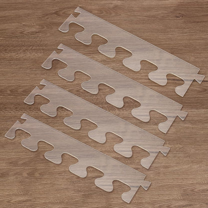 INFUNLY 4pcs Dovetail Stitch Router Template 3.54"×15.75" Acrylic Router Template Pitch Dovetail Template Router Tray Clear Cutting Board Stencils Angled Curvy Stencils Guide Tools for Woodworking