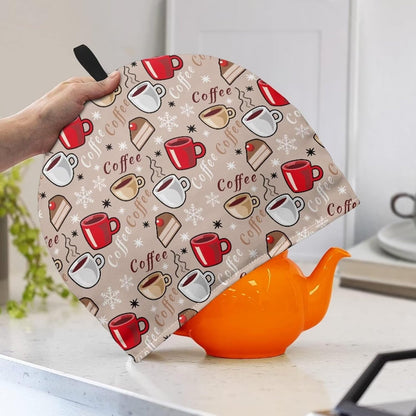 Tea Cozy for Teapot - Anti-Scald Covers, Heat Resistant Kettle Cover with Coffee Pattern for Home Kitchen