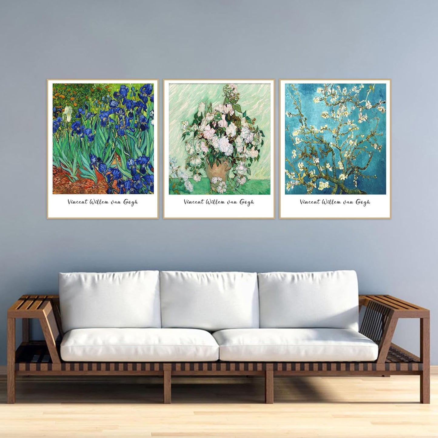 KICHANG 3 Pack Flowers Diamond Art Kits for Adults Beginners,Full Round Drill DIY Van Gogh Diamond Painting Kits,Paint by Diamonds Dot Gem Art Crystal Easy, Home Wall Decor Funny&Gift-12x16in