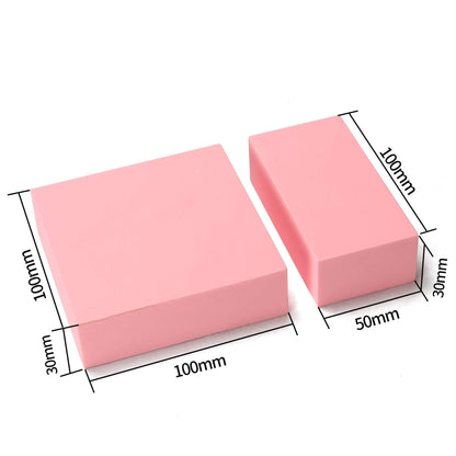CNCTOPBAOS 4Pcs Pink Resin Board Sheet Instead of Wood for CNC Engraving Machine Cutting Wood Burning DIY Model/Mold Size 100x100x30mm and 50x100x30mm (4 Pieces)