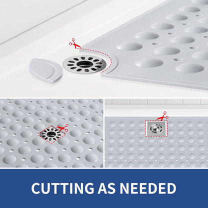 31"x 19" OTHWAY Non Slip Bathtub Mat, TPE Bath Mat for Tub with Drain Holes and Suction Cups, Anti-Slip Mats for Kids