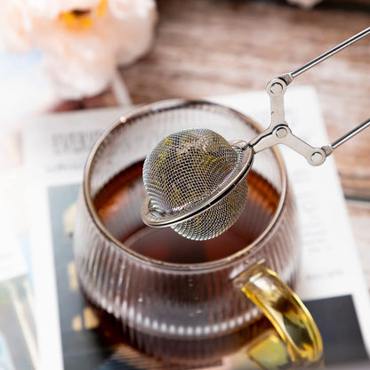 Yinder Loose Leaf Tea Infuser Stainless Steel Mesh Snap Tea Ball Strainers with Handle Metal(Silver)