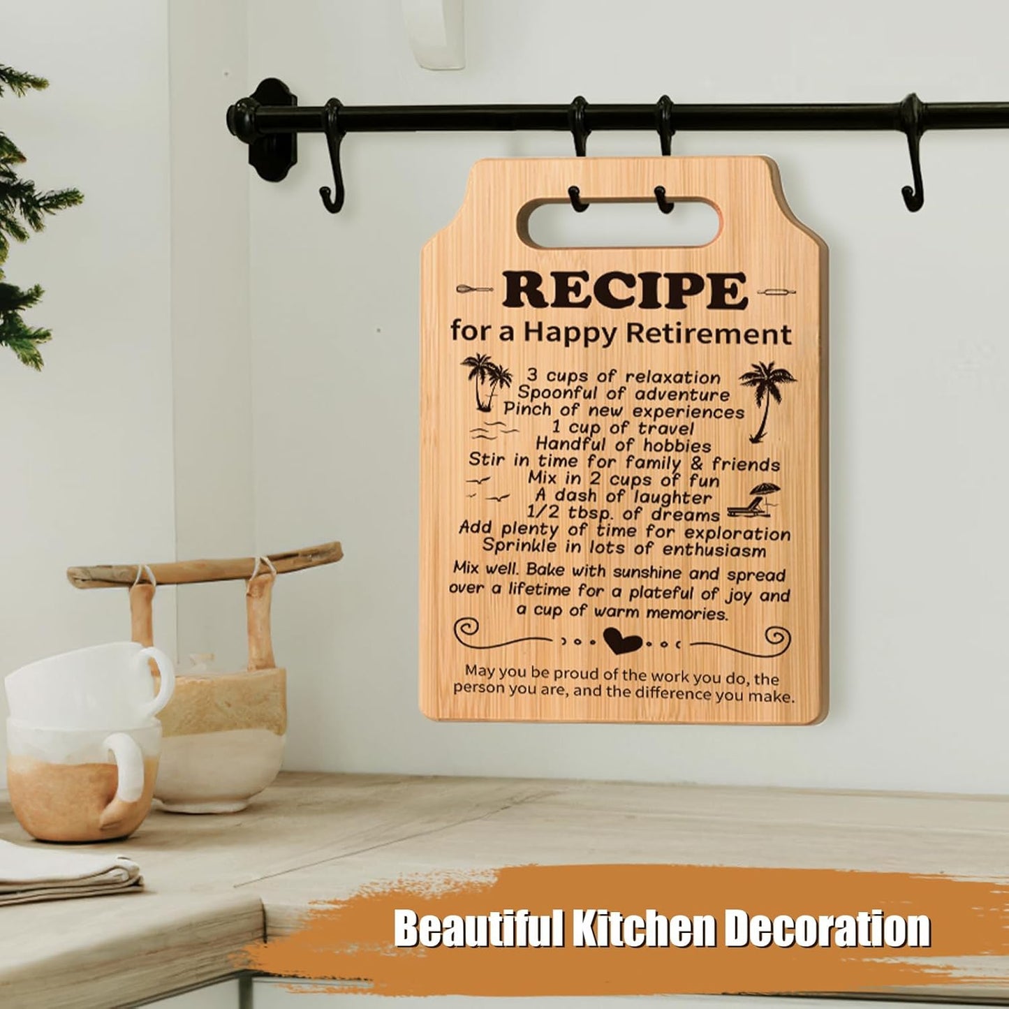 Retirement Gifts for Women - Retired Cutting Board Gifts for Her, Female Friends, Nurse, Coworker, Teachers, Boss