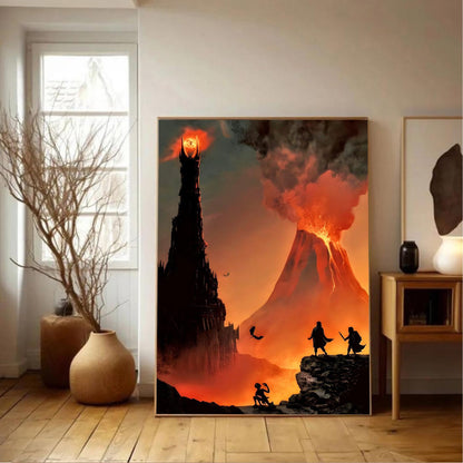 6 Packs Ring Art Diamond Painting Kits for Adults,Landscape Diamond Art Kits for Adults,DIY 5D Fairy Dust Diamond Art Painting Kits,Landscape Gem Art Painting Kits for Home Wall Decor 12x16inch