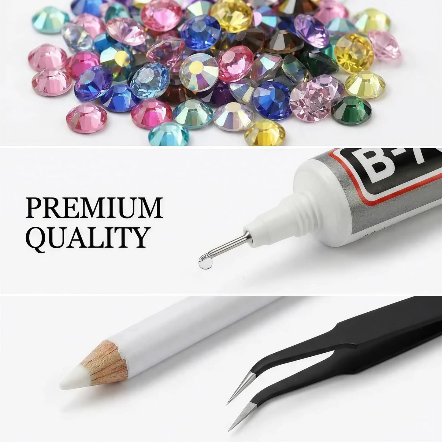 30000 Pcs Resin Jelly Rhinestones for Bedazzling, 24 Colors 3mm Flatback Rhinestones Kit with 3 Craft Glues & Tools, All-in-One Bedazzler Kit for Tumblers, Clothes, Crafts