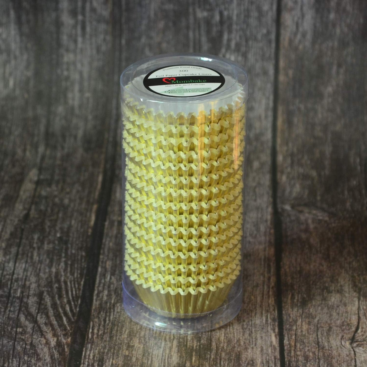 Mini Gold Foil Cupcake Liners, Muffin Baking Cups for Party and More, 300-Count