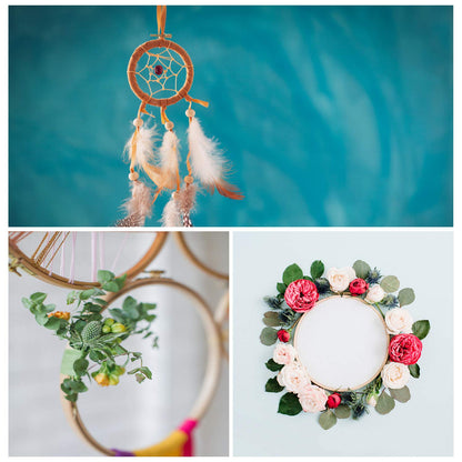 Sherbo 3 Pieces Beech Wood Embroidery Hoops Set By 4 Inch to 6 Inch Circle Hoop Ring Cross Stitch Cotton for DIY Embroidery Floss Starter of Sewing Art Kits Crafts