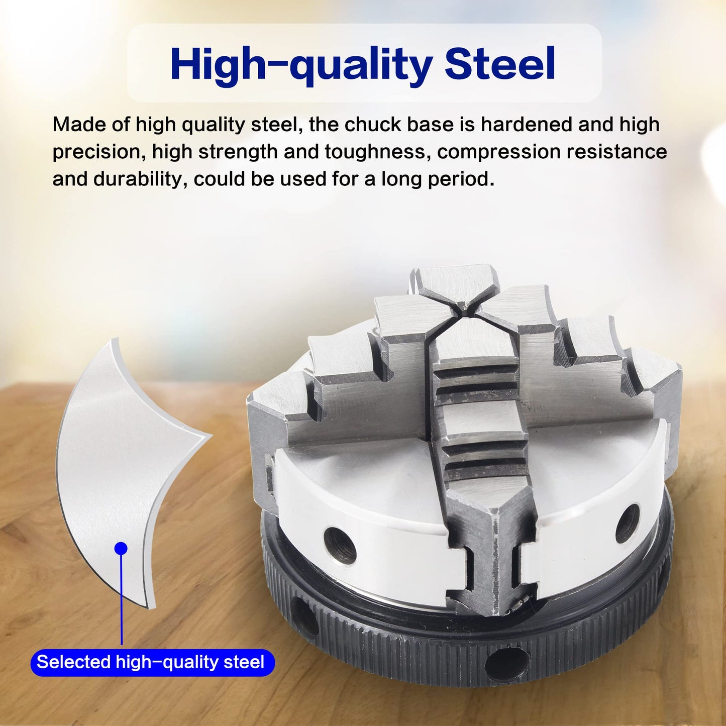 RATTMMOTOR No powered Multi-function Lathe Chuck Spindle Assemblies 895 Motor Rotary Lathe Woodworking Spindle Motor Chuck 50mm for CNC Lathe Grinder machine Table Saw (3 Jaw 50mm)