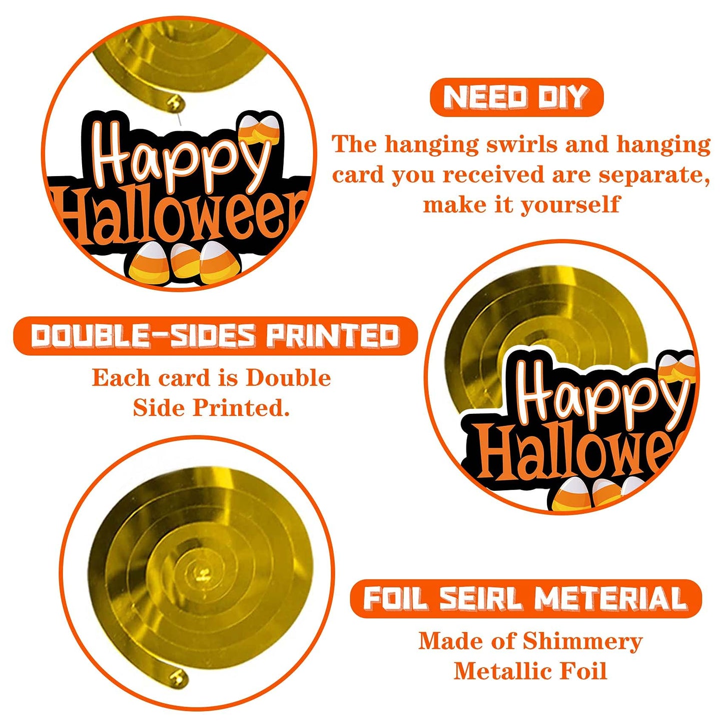 Joyful Start Halloween Hanging Decorations 68PCS Halloween Decorations for Classroom Hanging Ghost Pumpkin Ceiling Decor Indoor