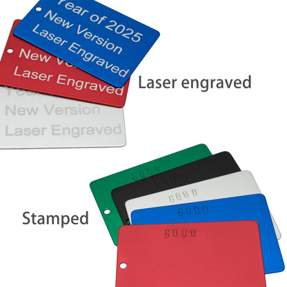 StayMax Anodized Aluminum Engraving Blanks 2x3 Inch 25 Pack (Black)