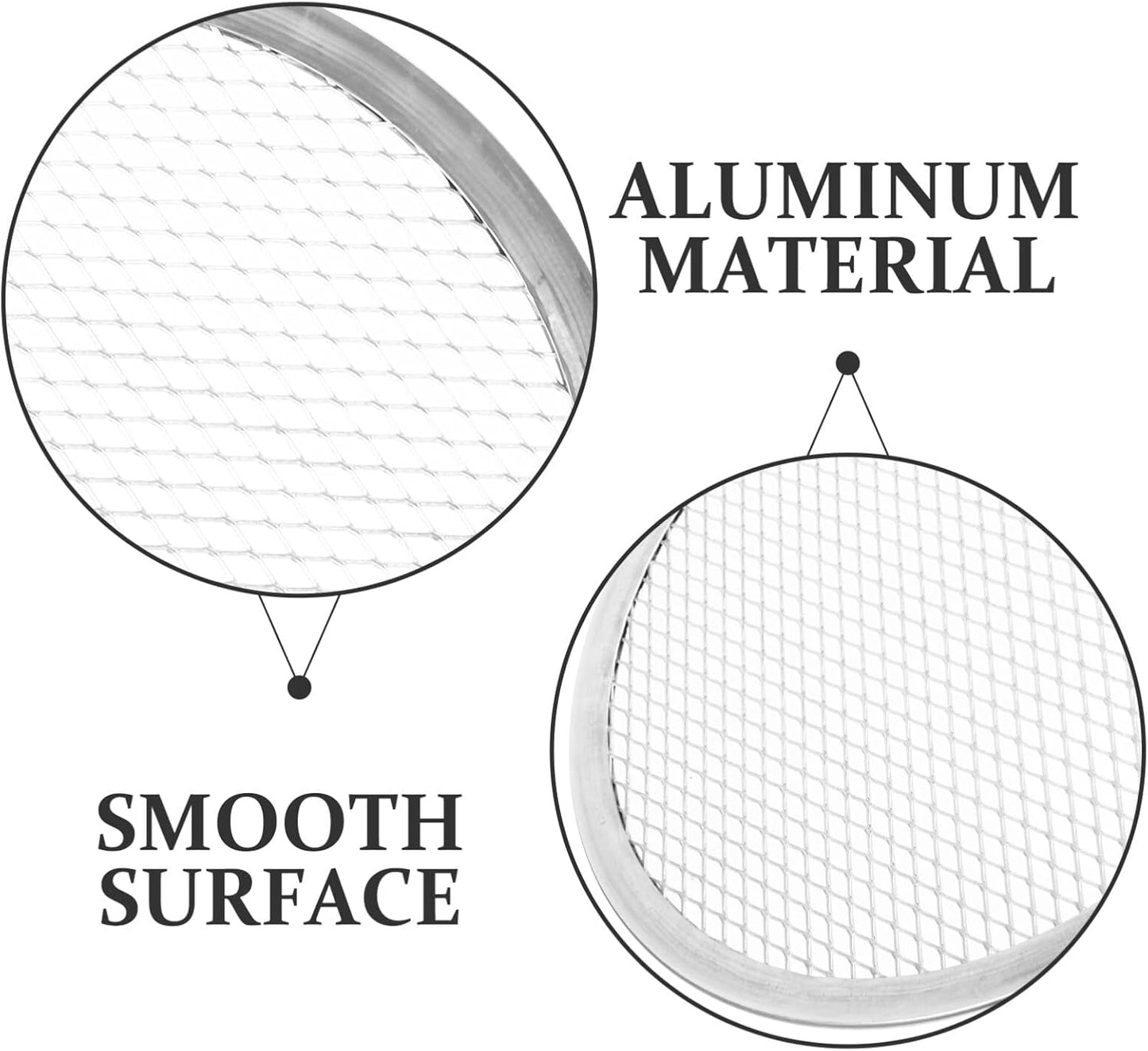 SOLUSTRE Nonstick Bakeware Pizza Screen, 8 Inch Aluminum Round Crisper Tray, Seamless Non Stick Kitchen Tool