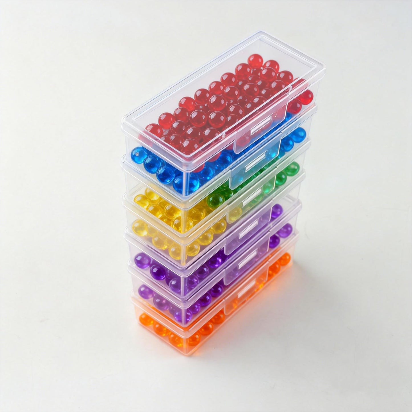 Kexinglu 14Pcs Bead Organizer Box, Plastic Organizer Box with Adjustable Dividers, Small Clear Diamond Storage Containers Rectangle Case with Hinged Lid for Jewelry Travel DIY Art Bracelet Craft Nail