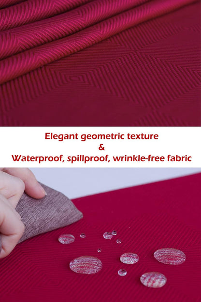 Akutana 132 inch, Red Table Runner Coffee Table Runner, Burgundy Waterproof Long Dresser Scarf, Outdoor Dining Table