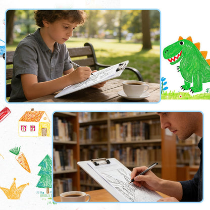 10 Pcs Back to School Writing Slant Boards with Stand, Adjustable Desktop Whiteboard, Dry Erase Clipboard, Reusable Handwriting Practice for Reading, Writing, Drawing and Studying