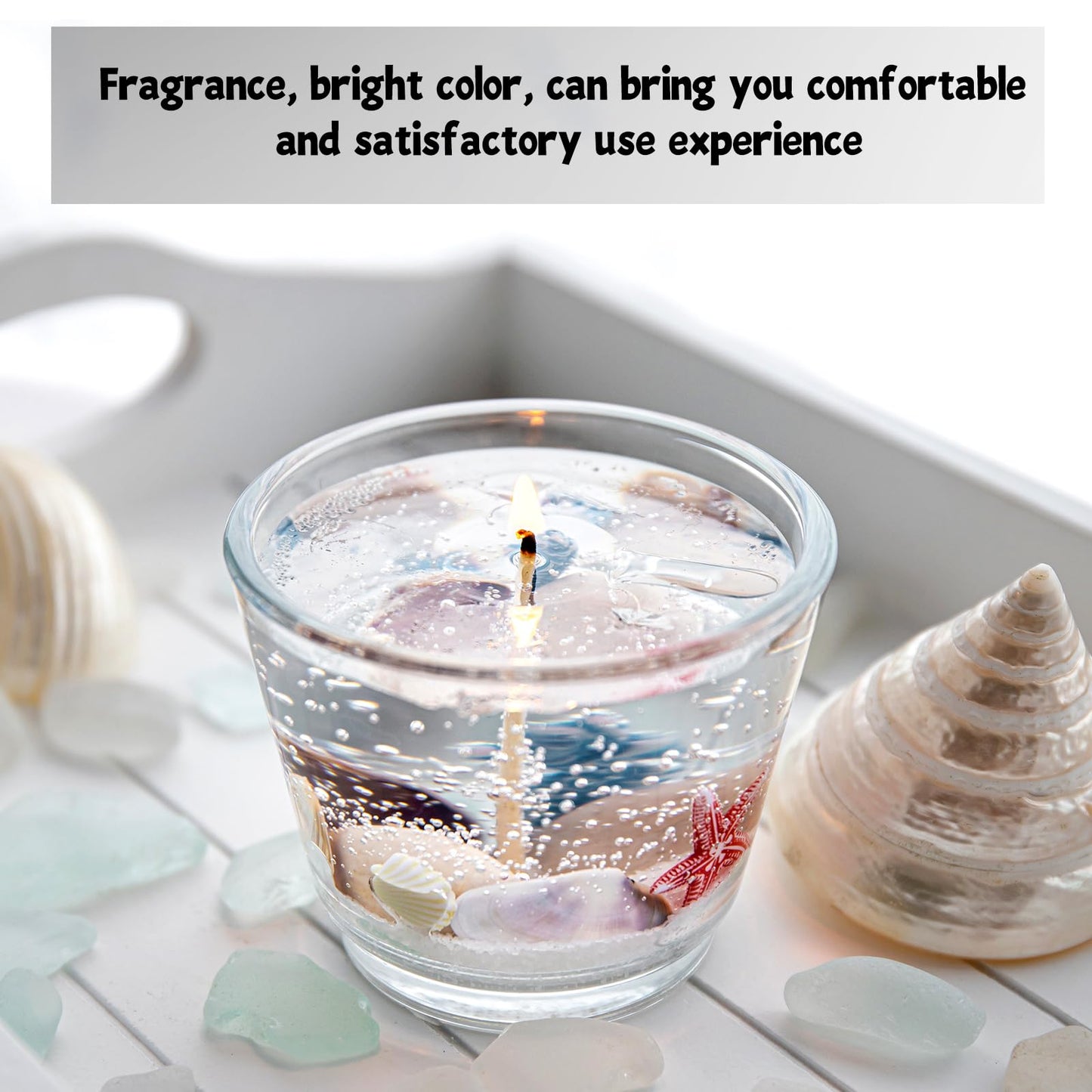 Heigble 6.6 lb Gel Candle Wax Making Clear Handmade High Density Jelly Candle Wax with Wick and Stickers with Dye for DIY Making Kit