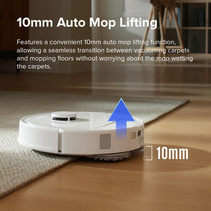 roborock Qrevo Series Robot Vacuum and Mop, 8000Pa Suction, Upgraded from Qrevo S, Anti-Tangle Brushes, Smart Obstacle Avoidance, Auto Mop Washing, All-in-One Dock, 200RPM Spinning Mops, Black(QV 35A)