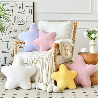 19.6" Xiashrk Star Pillow, Decorative Throw Pillows for Bed Couch, Star Shaped Pillow Plush Floor Cushions Room Decor