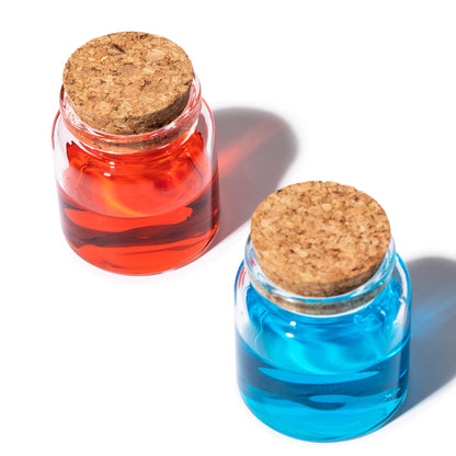 50ml / 1.69 oz. 10pcs Mini Glass Bottles with Cork, Small Glass Jars, Potion Bottles, Glass Vials, Message in a Bottle, Spell Jars with Cork Lids for Display Party Favors DIY Decoration Wedding Gift