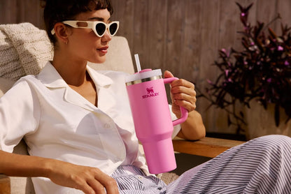 STANLEY Quencher H2.0 Tumbler - 64 oz Insulated Stainless Steel Cup with Handle & Straw | Soft Orchid