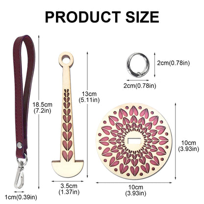 VEOUNDK 3 PCS Portable Wrist Yarn Holders Wooden Yarn Carrier Yarn Spinner for Carrying Yarn On The Go Knitting Supplies for Compilation Enthusiasts