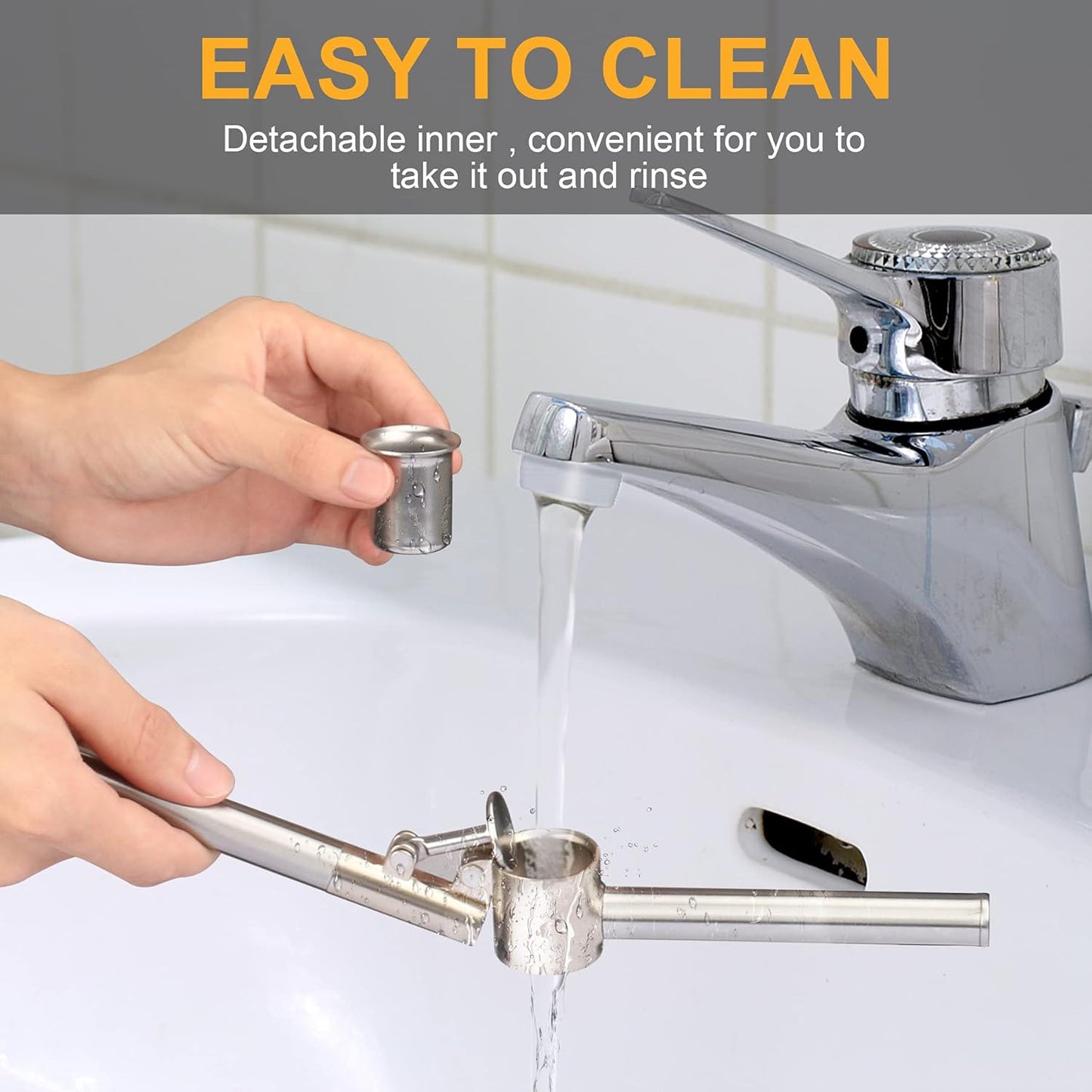 Roeene 304 Garlic Press, Stainless Steel Garlic Mincer & Crusher, Heavy Duty, Easy Squeeze, Rust Proof, Easy Clean