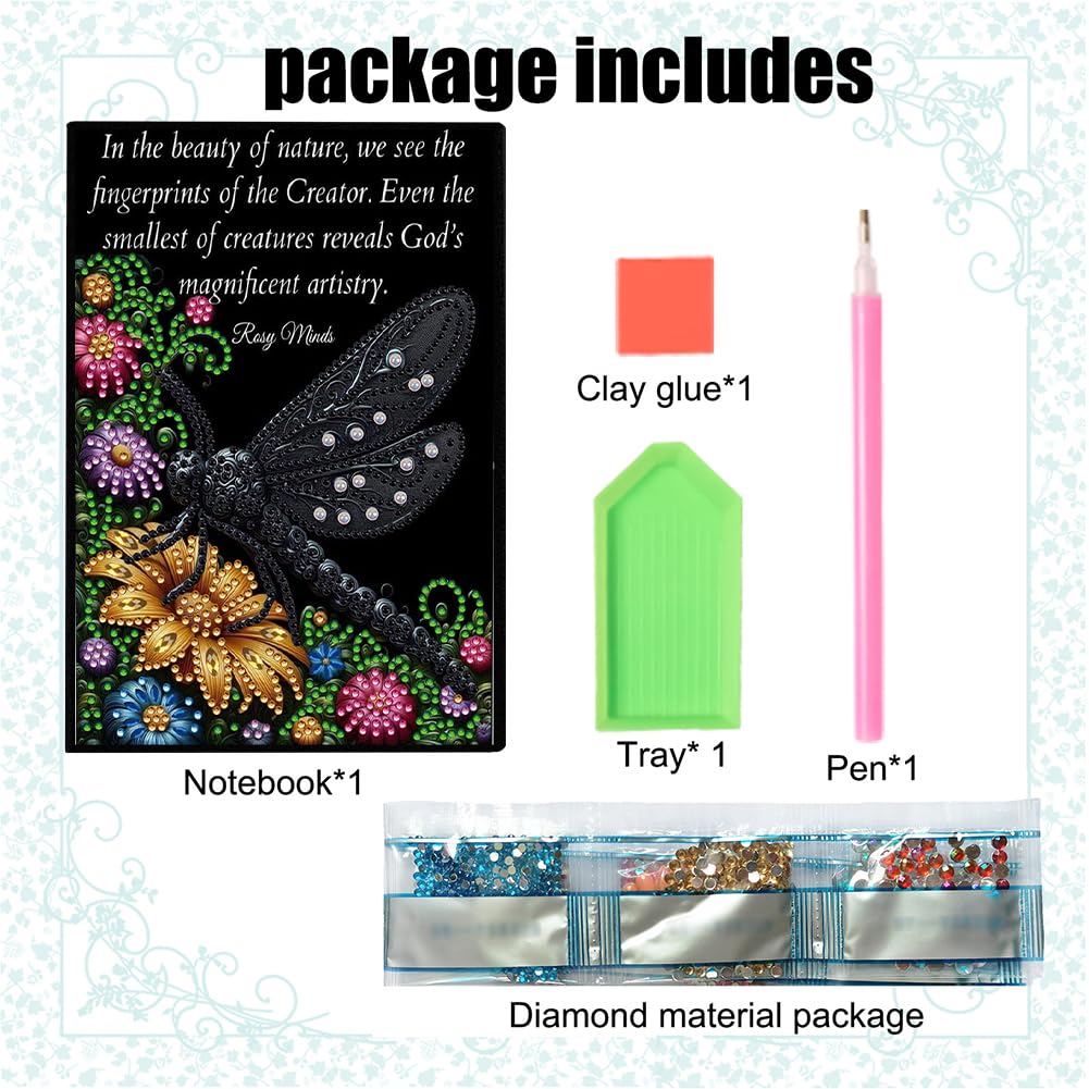 5D DIY Diamond Painting Notebook Art Kits for Adults Beginners Cover Leather Diamond Painting Sketchbook Flower Diamond Art Hardcover Dairy Book Festival Birthday Gift 8.26x5.7 in (Yellow)